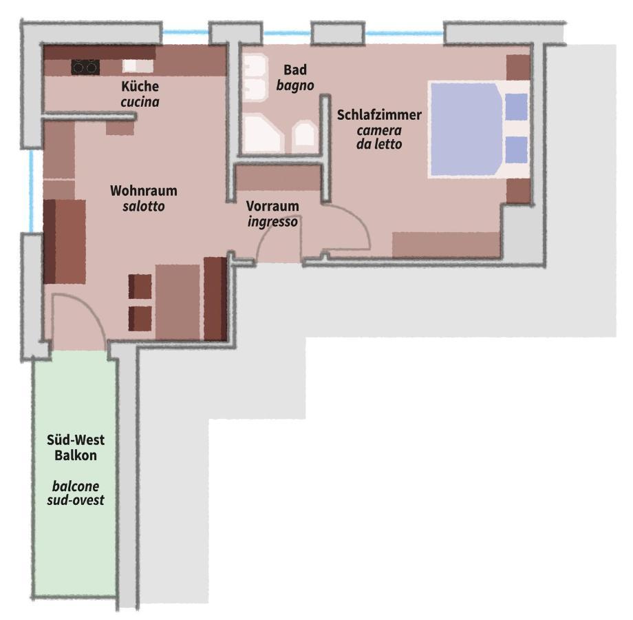 Hotel-Garni Appartement Gartenheim 思科纳 外观 照片